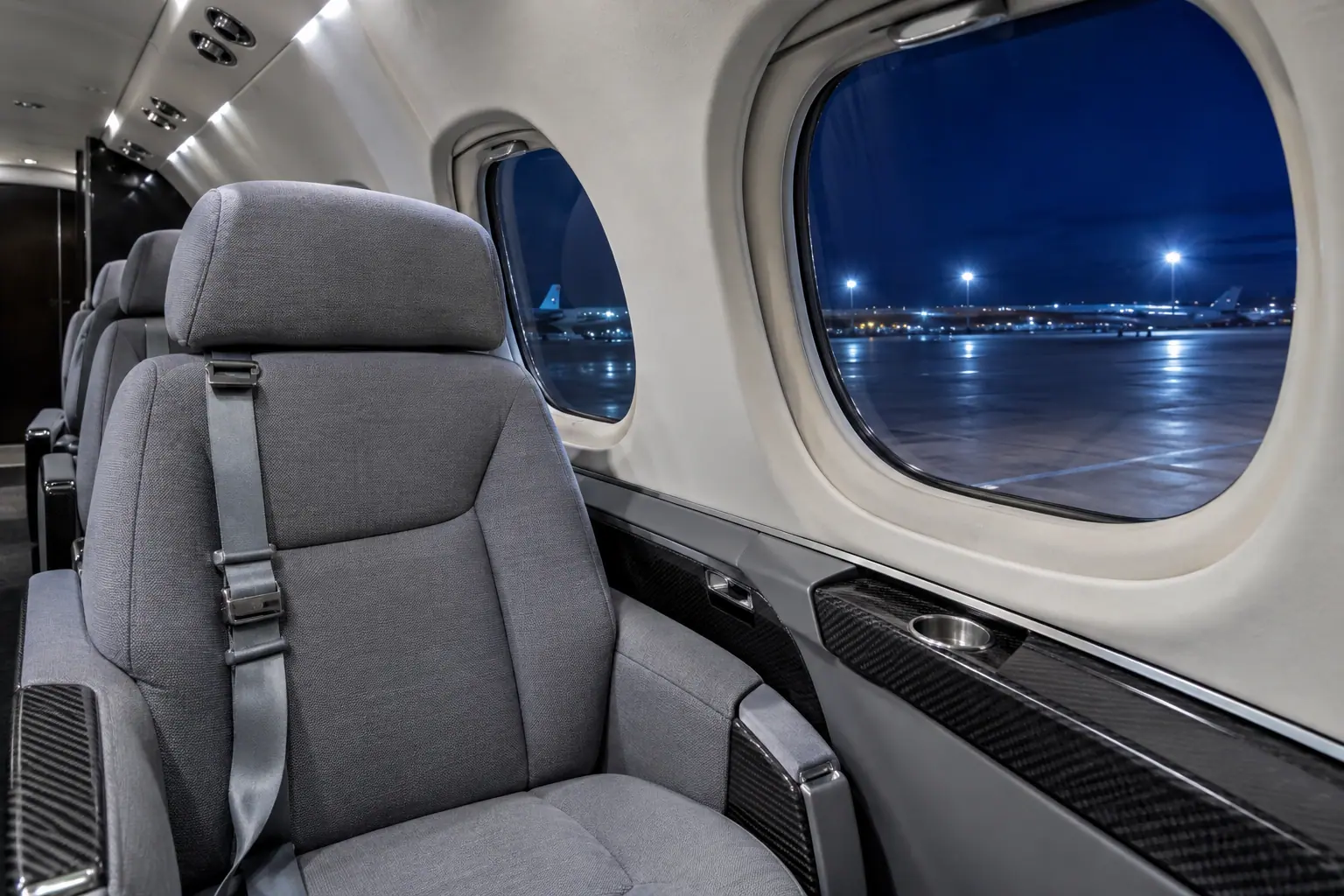 Turboprop cabin interior