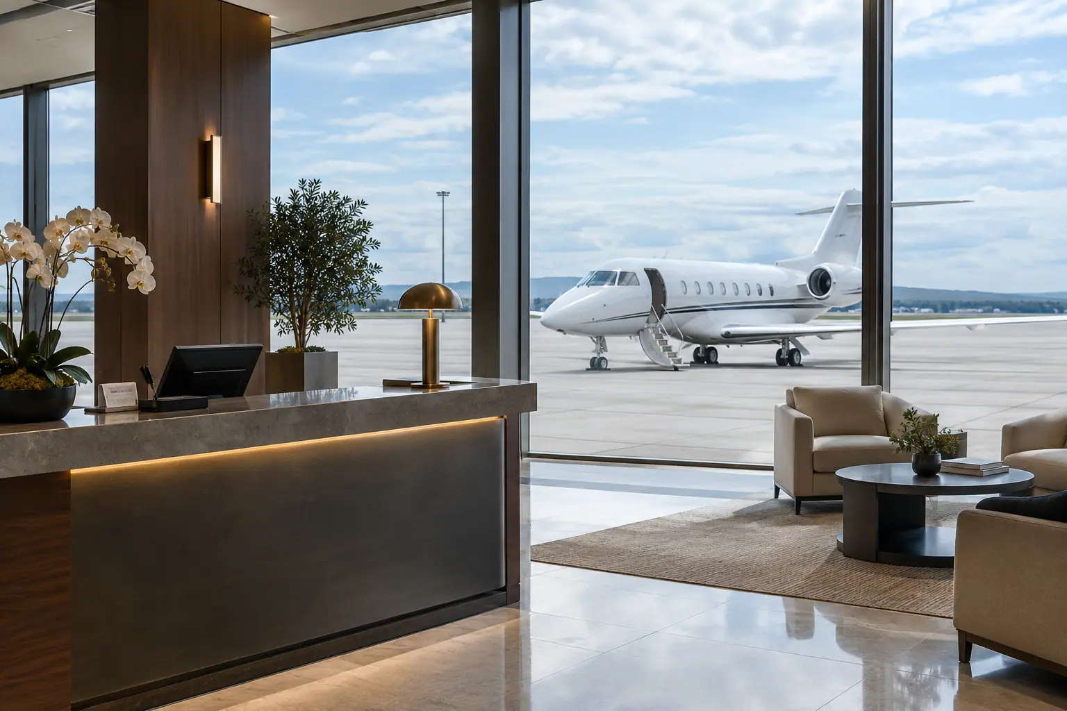 Private terminal front desk
