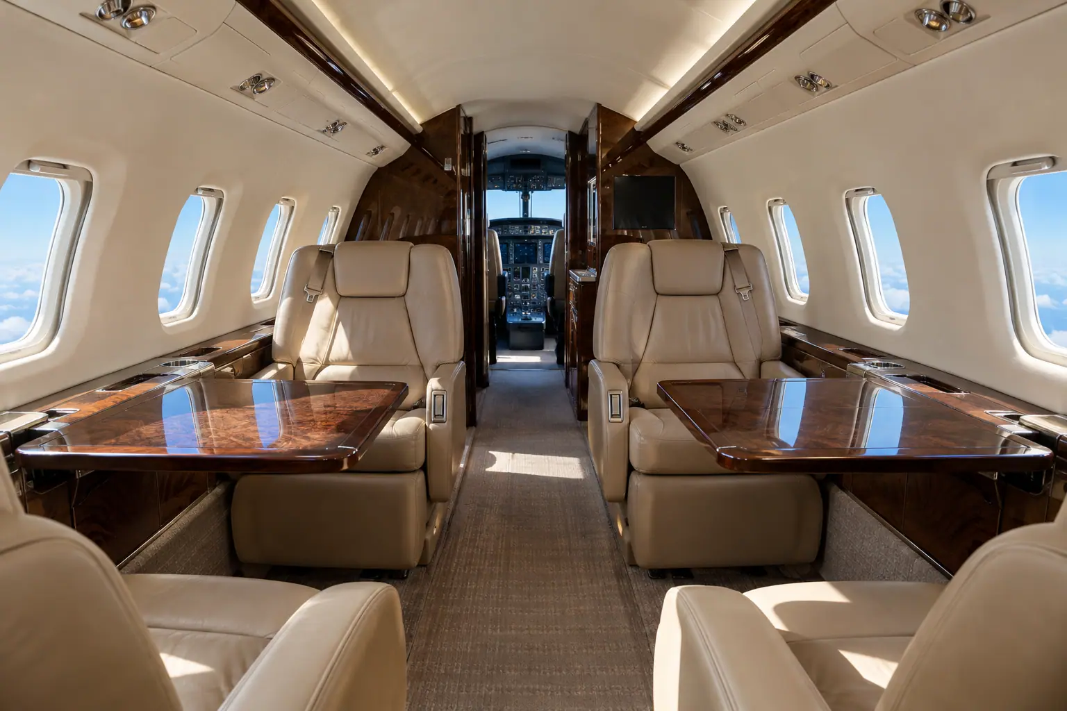 Heavy jet cabin interior