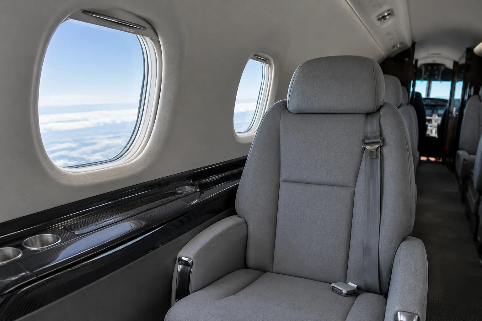Light jet cabin interior